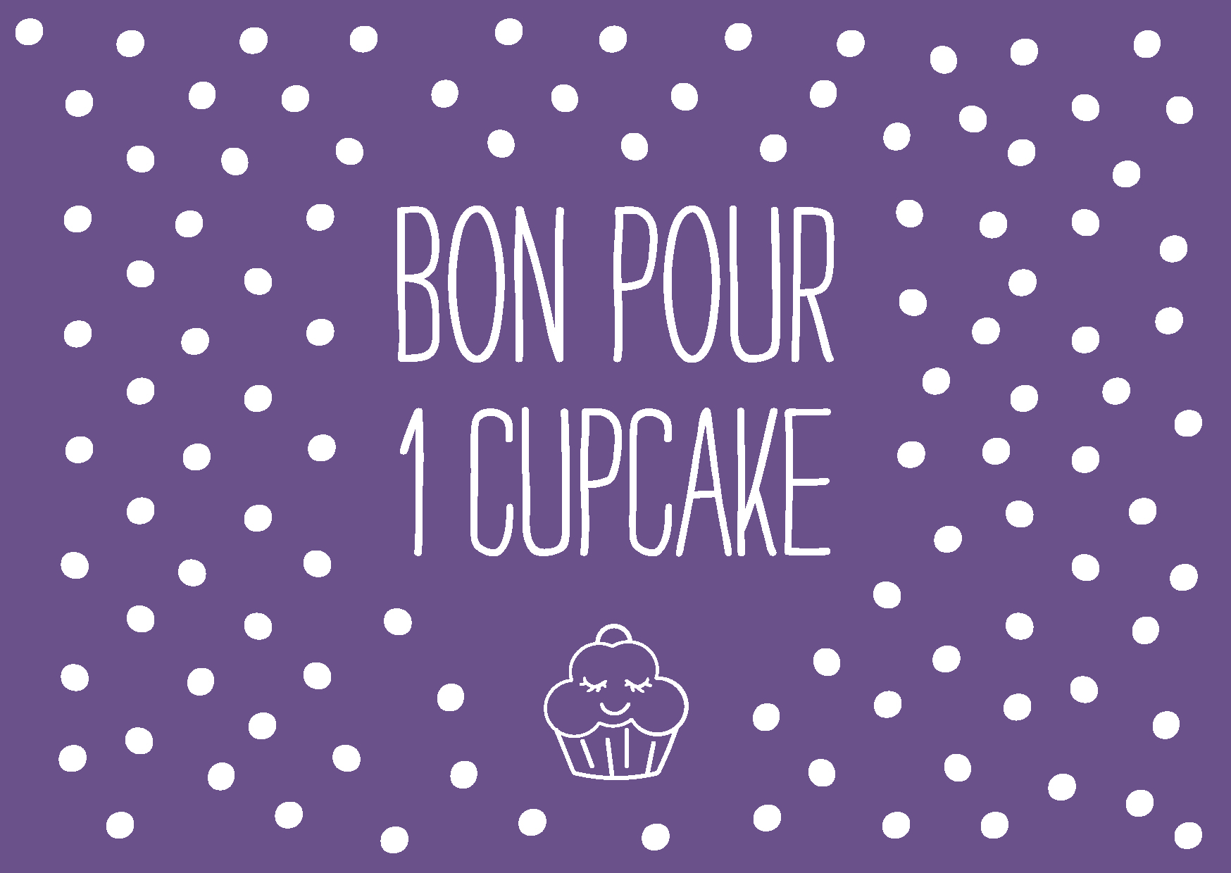 Bon pour 1 cupcake
