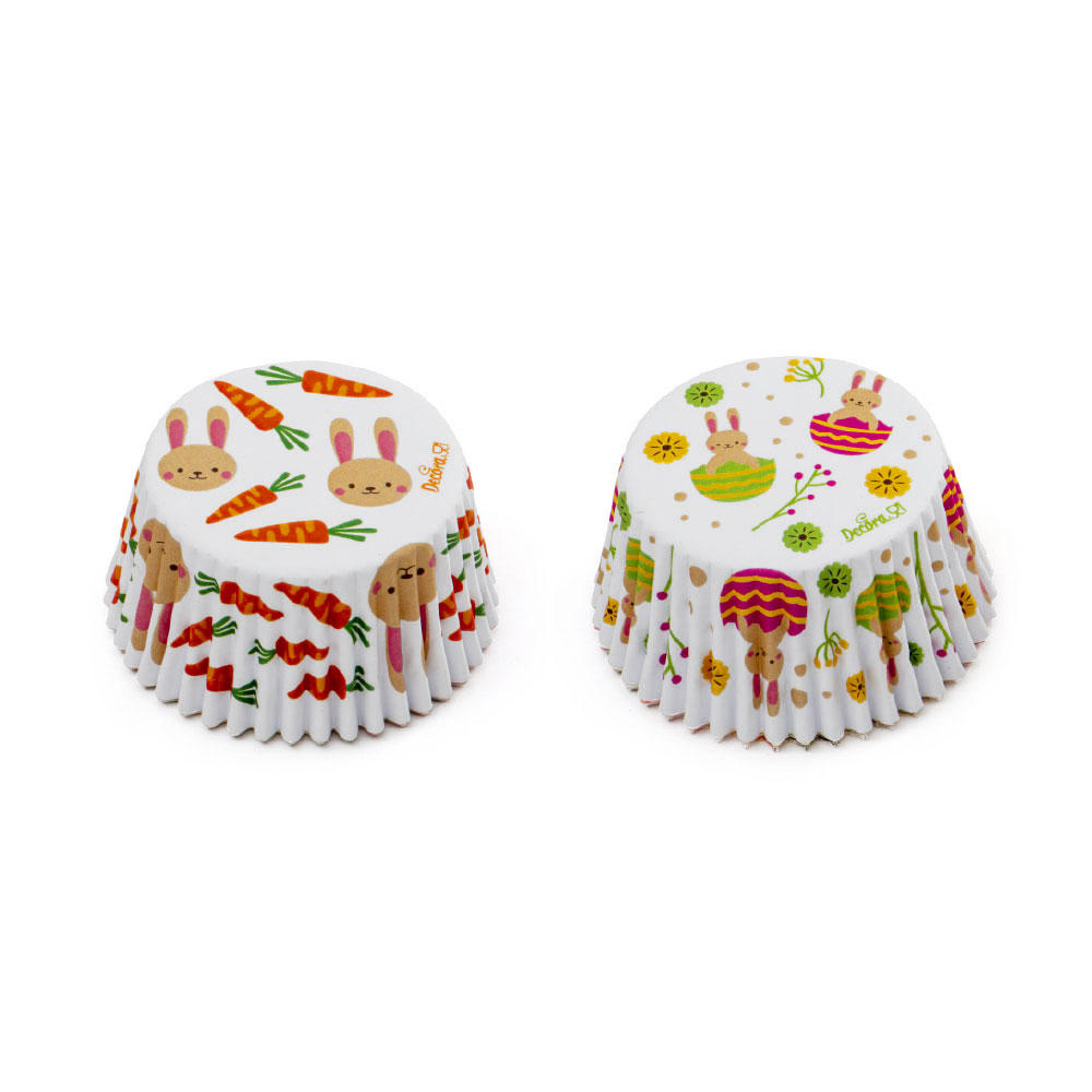 Caissettes grands cupcakes Pâques (blanc) - Royaume MELAZIC